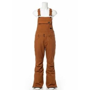 Volcom Swift Bib Overall Snow Pants Copper Brown Waterproof 15K Slim Fit XS